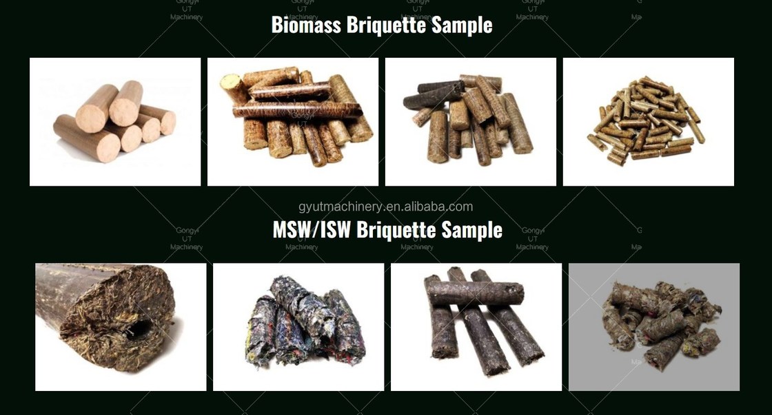 1.2Τ Πολυλειτουργικό μηχάνημα για τη δημιουργία μπρικέτων ξύλου για στερεές μπρικέτες από απόβλητα βιομάζας