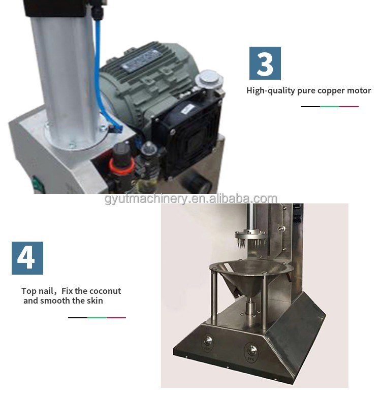 Αναβαθμίστε το παιχνίδι παραγωγής με 0,8kw Green Coconut Peeler Trimming Dehusker