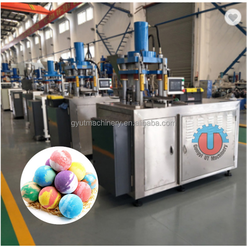 Μικρές παραγγελίες Πλήρης αυτόματη μηχανή σχηματισμού μπάλας μπάνιου για την κατασκευή τετραγωνικής στρογγυλής βόμβας μπάνιου