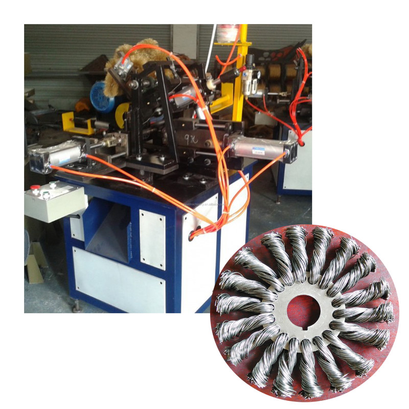 Μηχανή κατασκευής βούρτσας από ατσάλι ατσάλινο σύρμα 220v με 2 τρύπες/ώρα