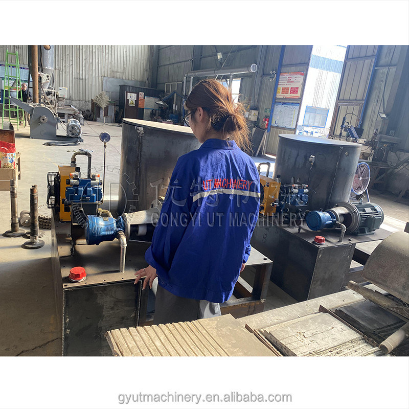 60mm 70mm 80mm Κύλινδρο σχήμα άλογος κοπριά Μπρίκετ πρέσα μηχανή για ξυλεία