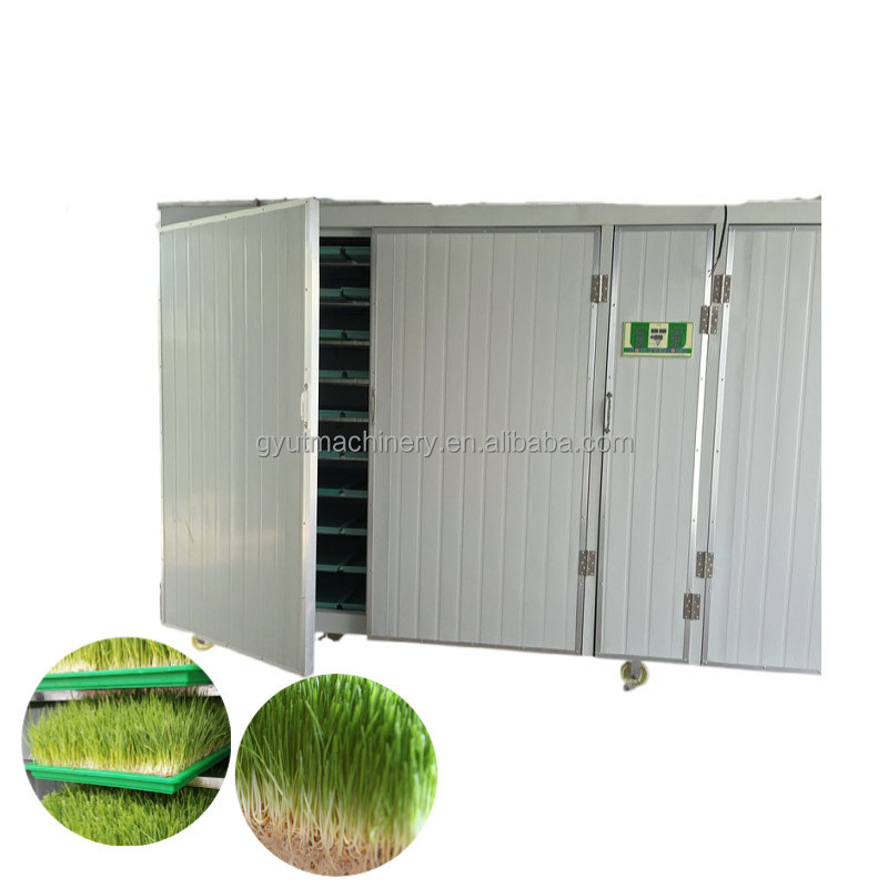 Υδροπονικά μηχάνημα για την ανάπτυξη φυλλών κριθής χωρίς κόλπο 3-4 ημέρες κύκλος παραγωγής 1,5 τόνοι χωρητικότητα